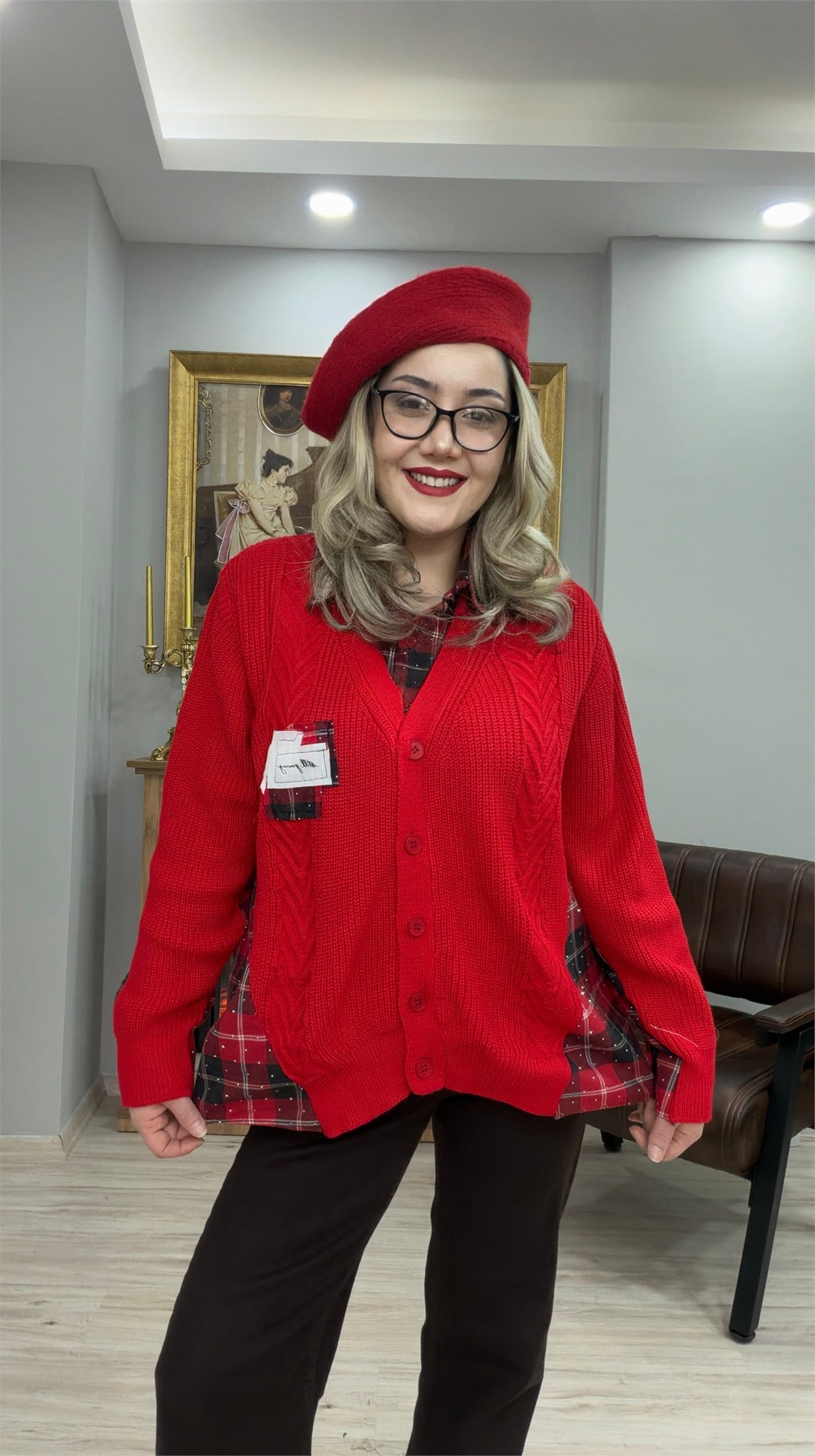 TRİKOLU EKOSE GÖMLEK KIRMIZI