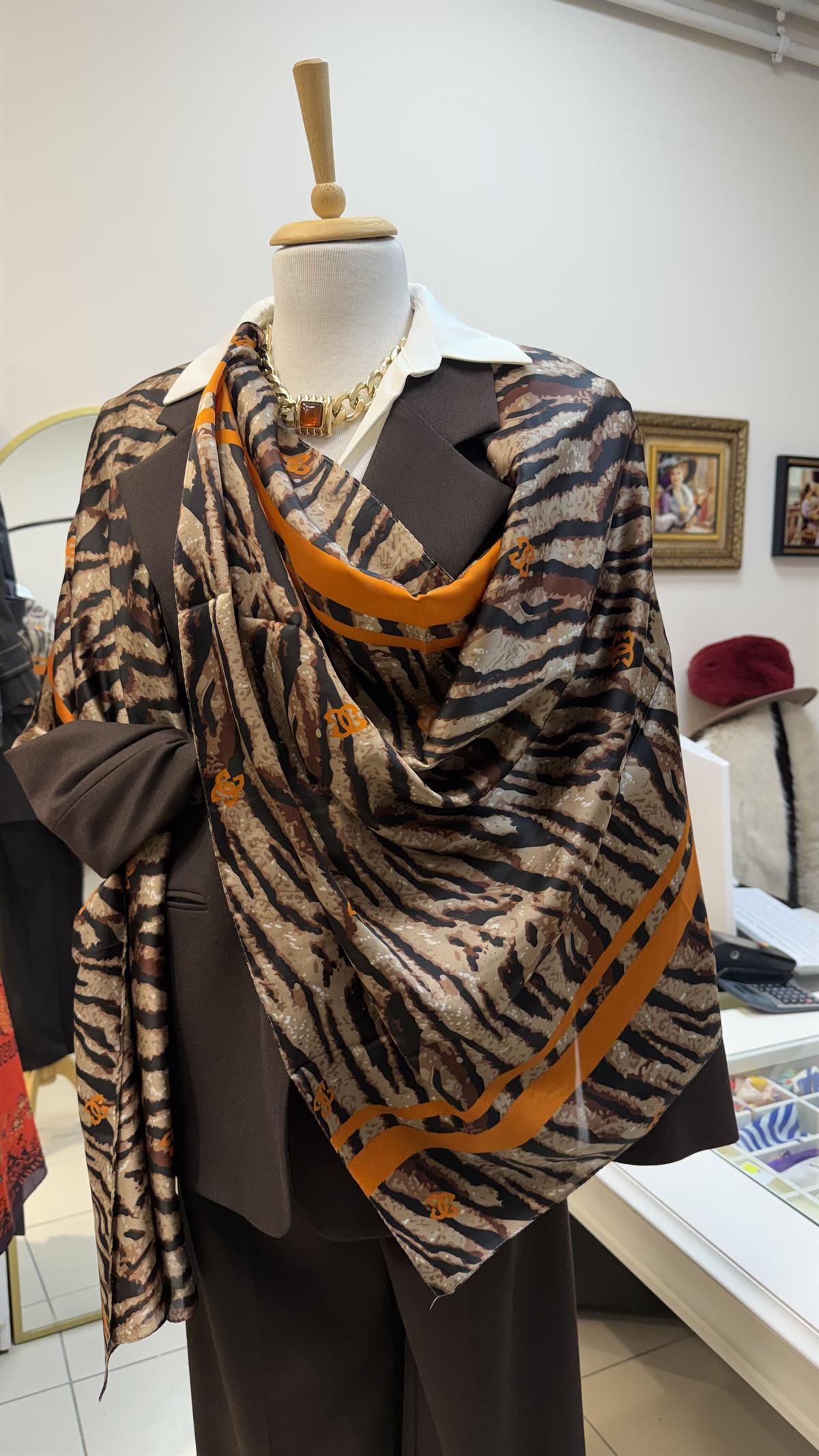 ZEBRA DESEN DİKDÖRTGEN 80*180 ŞAL 