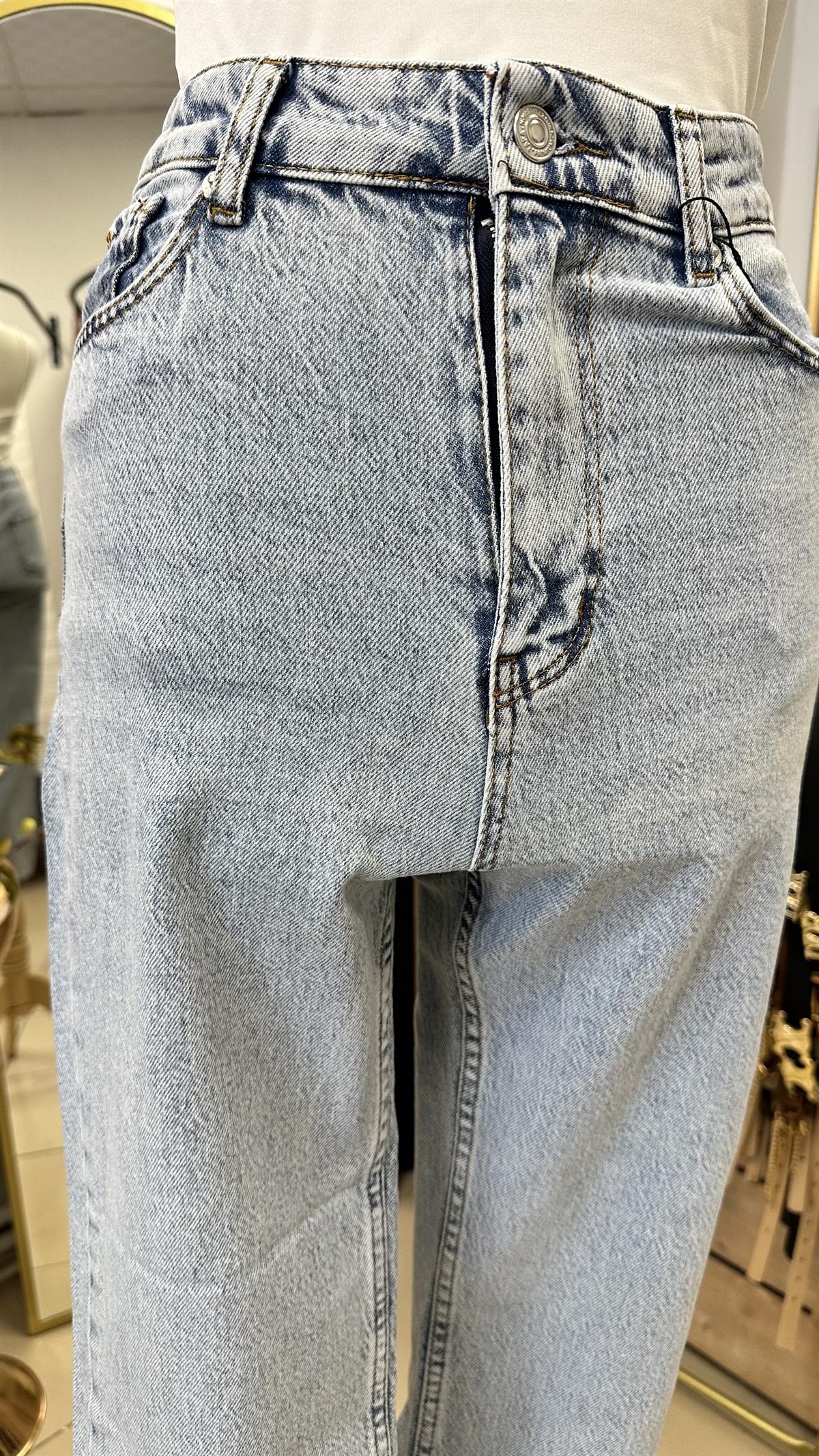 ZR BUZ MAVİ BOYFİT JEAN