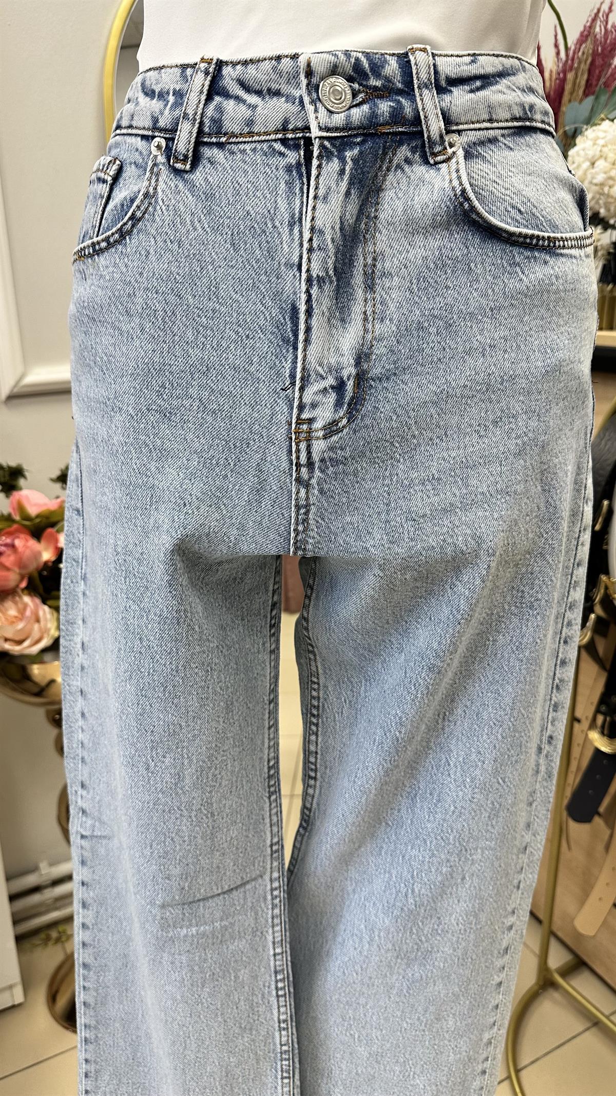 ZR BUZ MAVİ WIDE-LEG JEAN