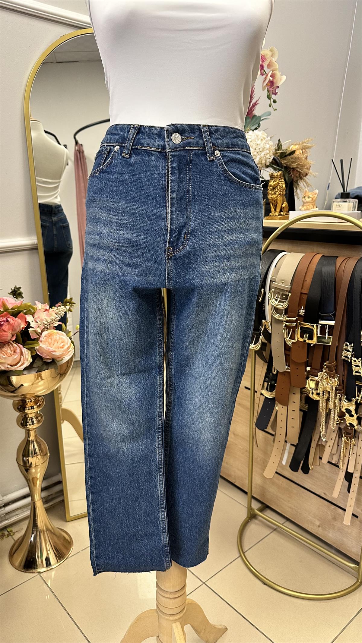 ZR KOYU MAVİ BOYFİT JEAN