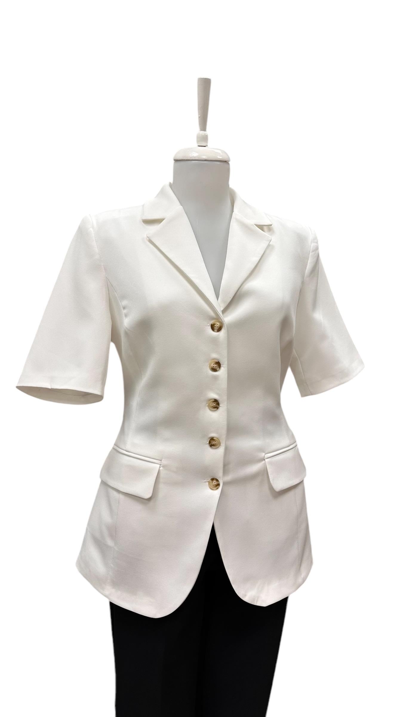 BELDEN OTURTMALI KISA KOL BLAZER CEKET EKRU