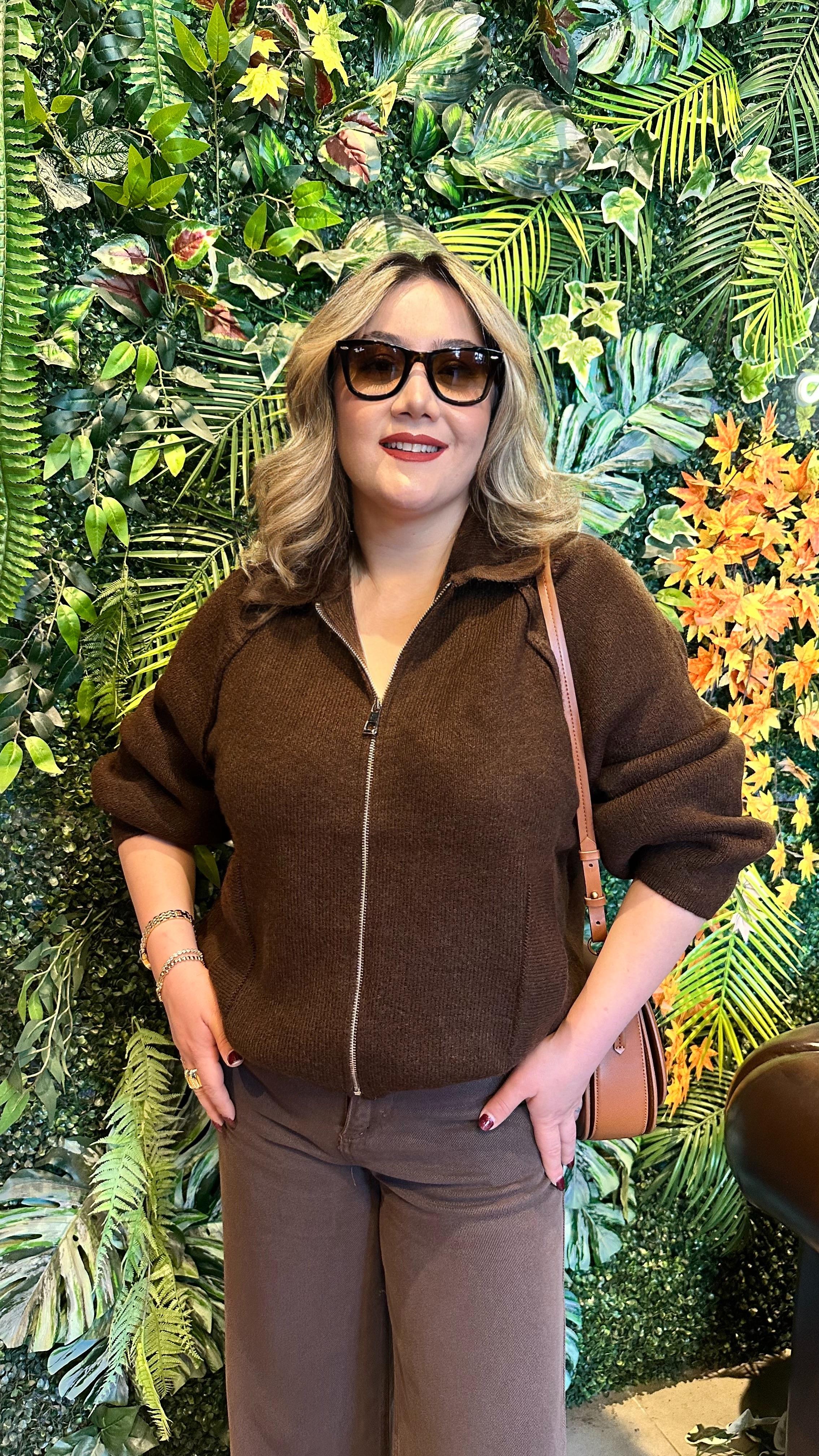 FERMUARLI BOMBER HIRKA KAHVE