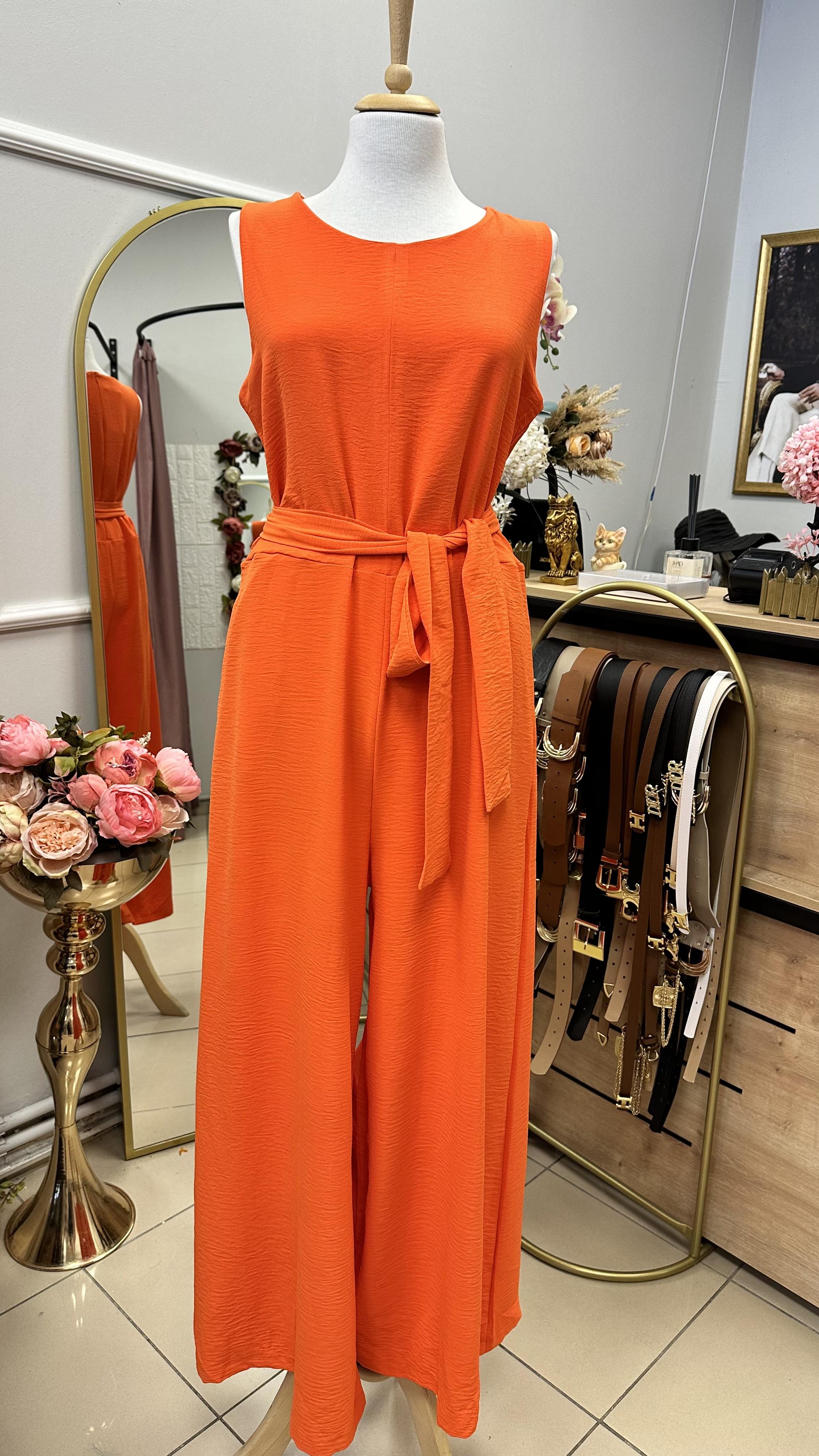 FRAPAN BELDEN KUŞAKLI TULUM  ORANGE