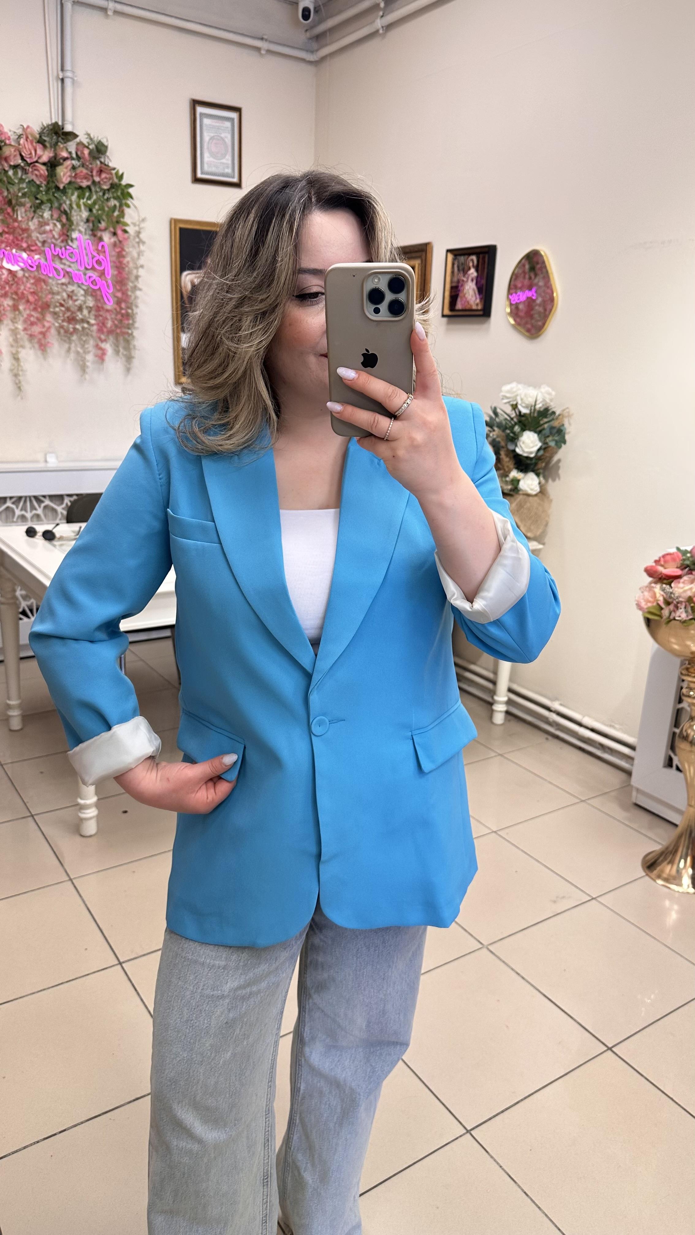 QUZU MARKA BLAZER CEKET MAVİ