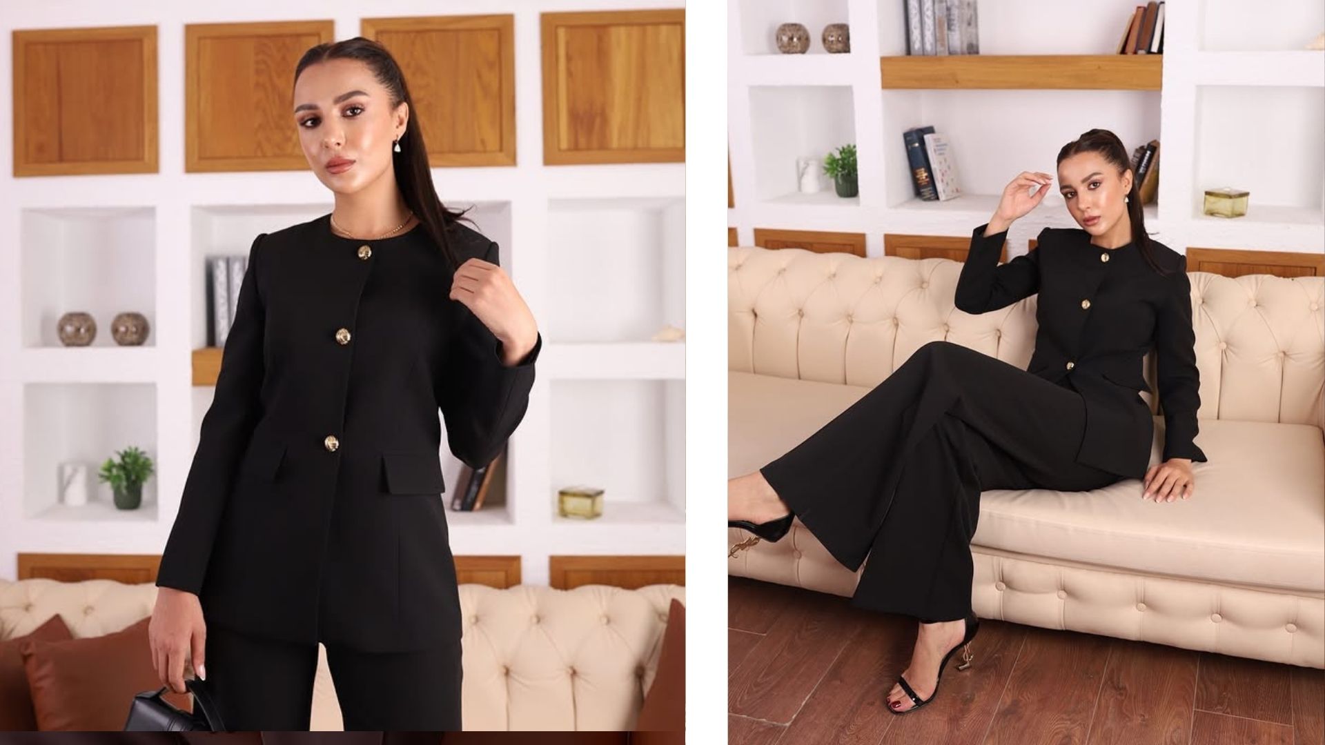siyah blazer takım