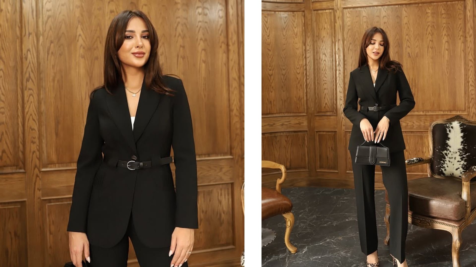 siyah blazer takım