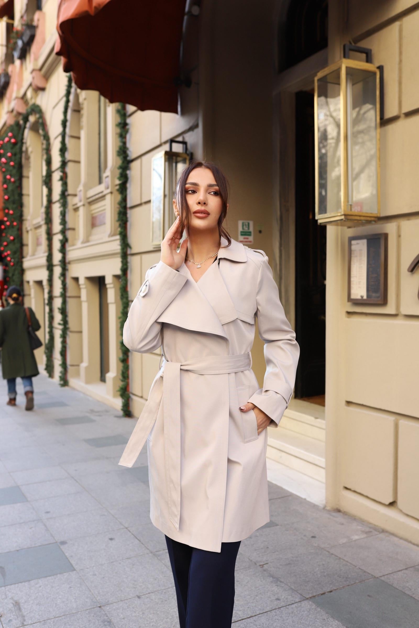 TRENÇKOT-  TAŞ GRİ