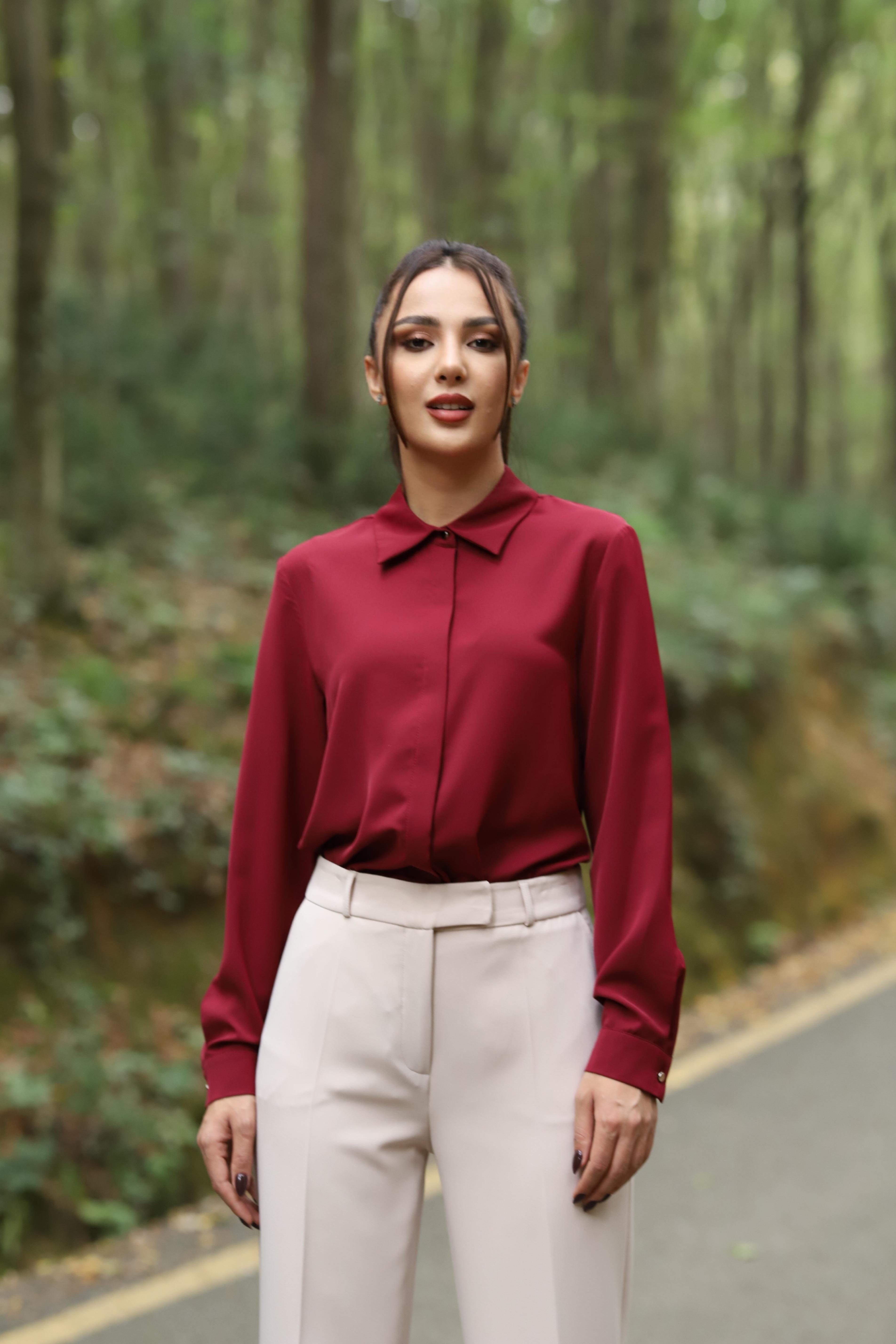 CESİKA GÖMLEK- CHERRY