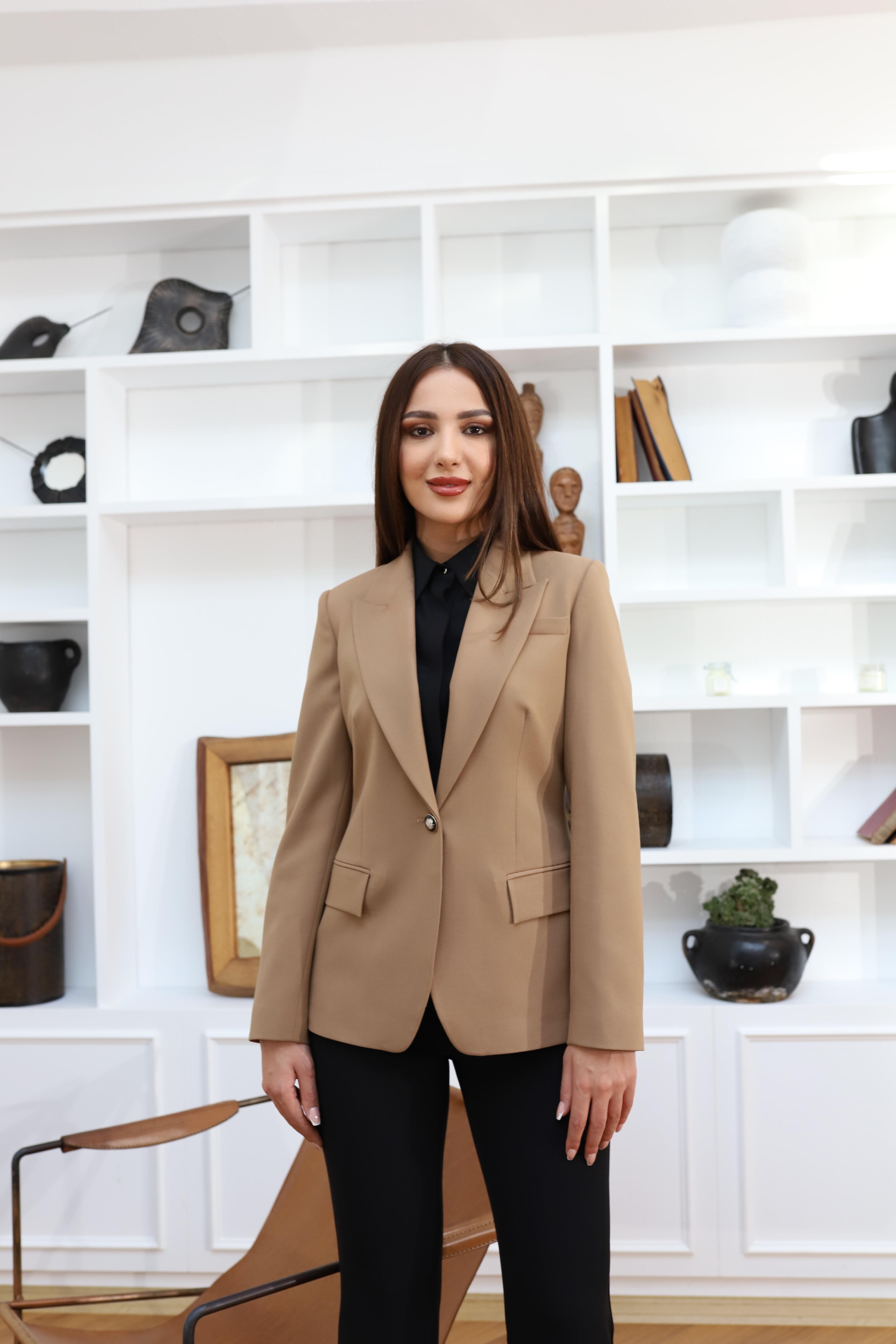 Klasik Tek Ceket- Camel