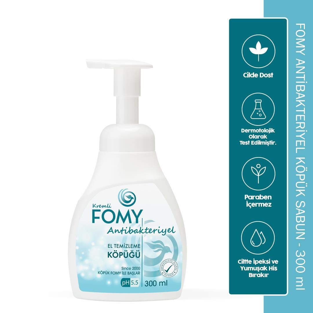 FOMY Antibakteriyel Köpük Sabun El Yüz Vücut 300 ml 12li Koli