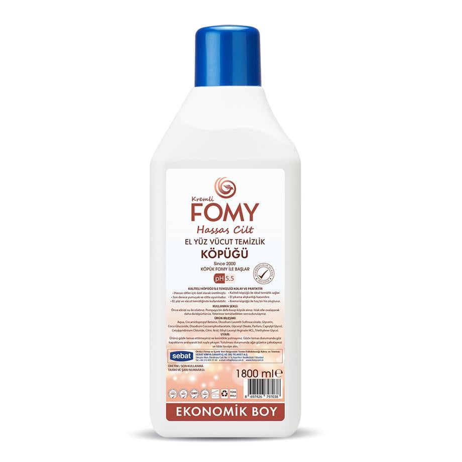 FOMY Hassas Cilt Köpük Sabun El Yüz Vücut 1800 ml 6lı Koli
