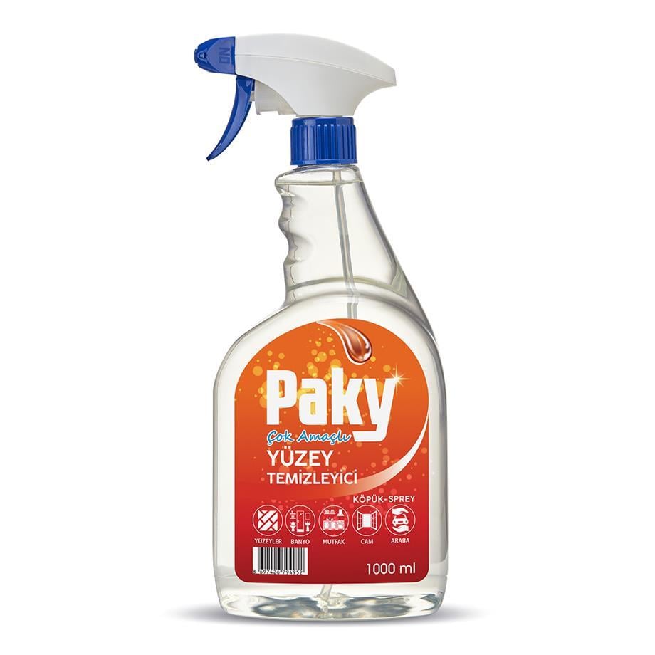 PAKY Çok Amaçlı Yüzey Temizleyici Trigger Sprey 1000 ml 12li Koli