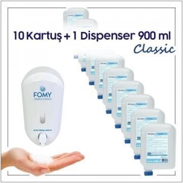 FOMY Classic Köpük Sabun 10 Kartuş + 1 Dispenser 900 ml