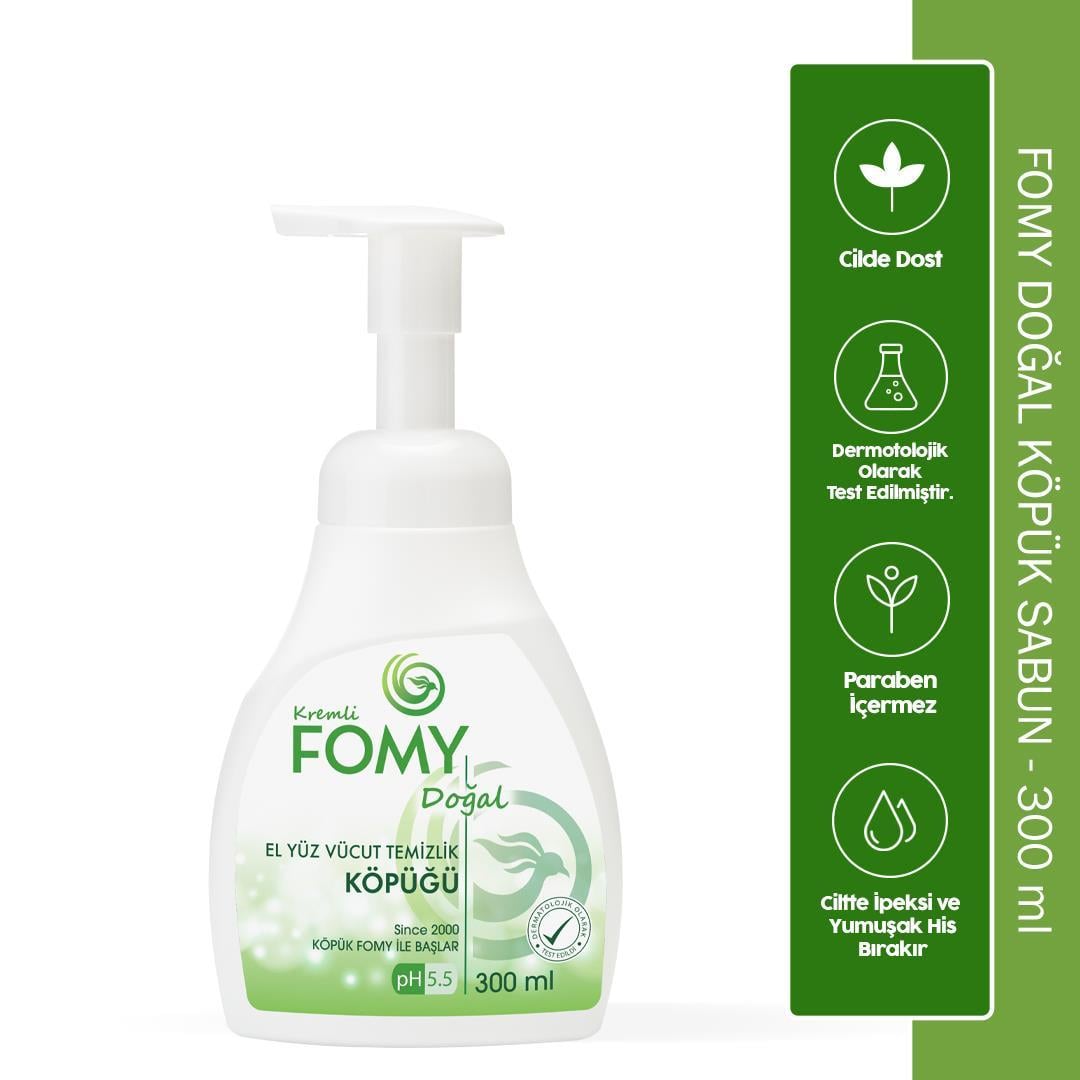 FOMY Doğal Köpük Sabun El Yüz Vücut 300 ml