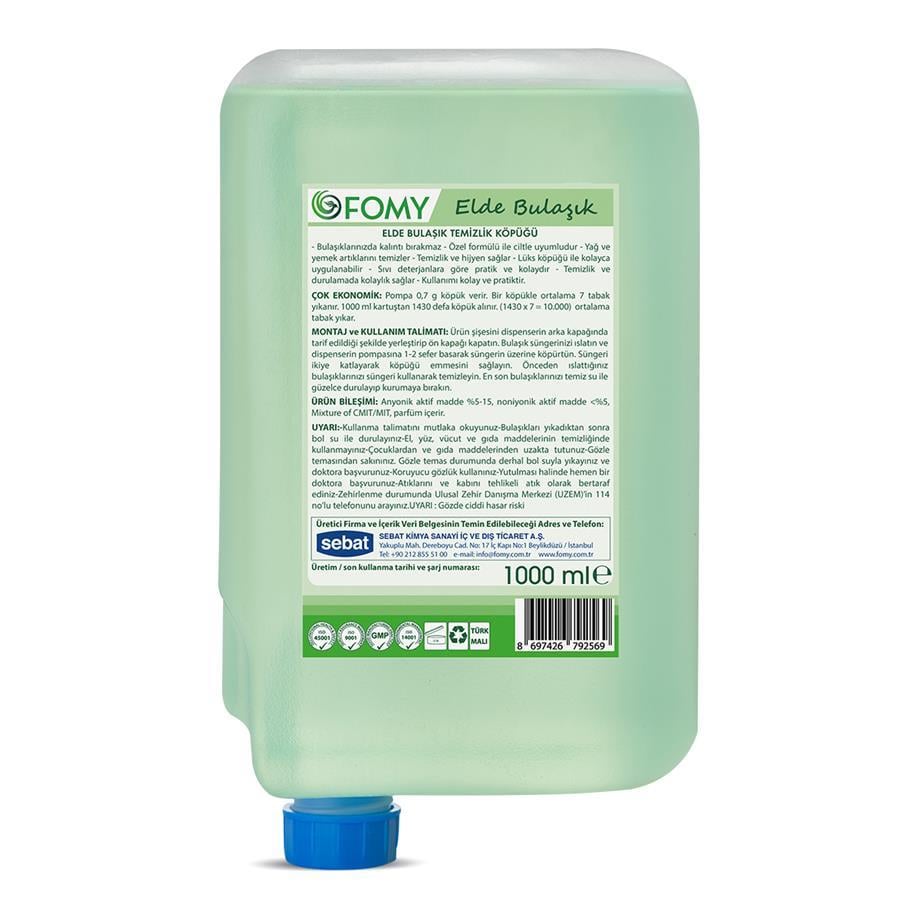 FOMY Elde Bulaşık Temizlik Köpüğü 1000 ml