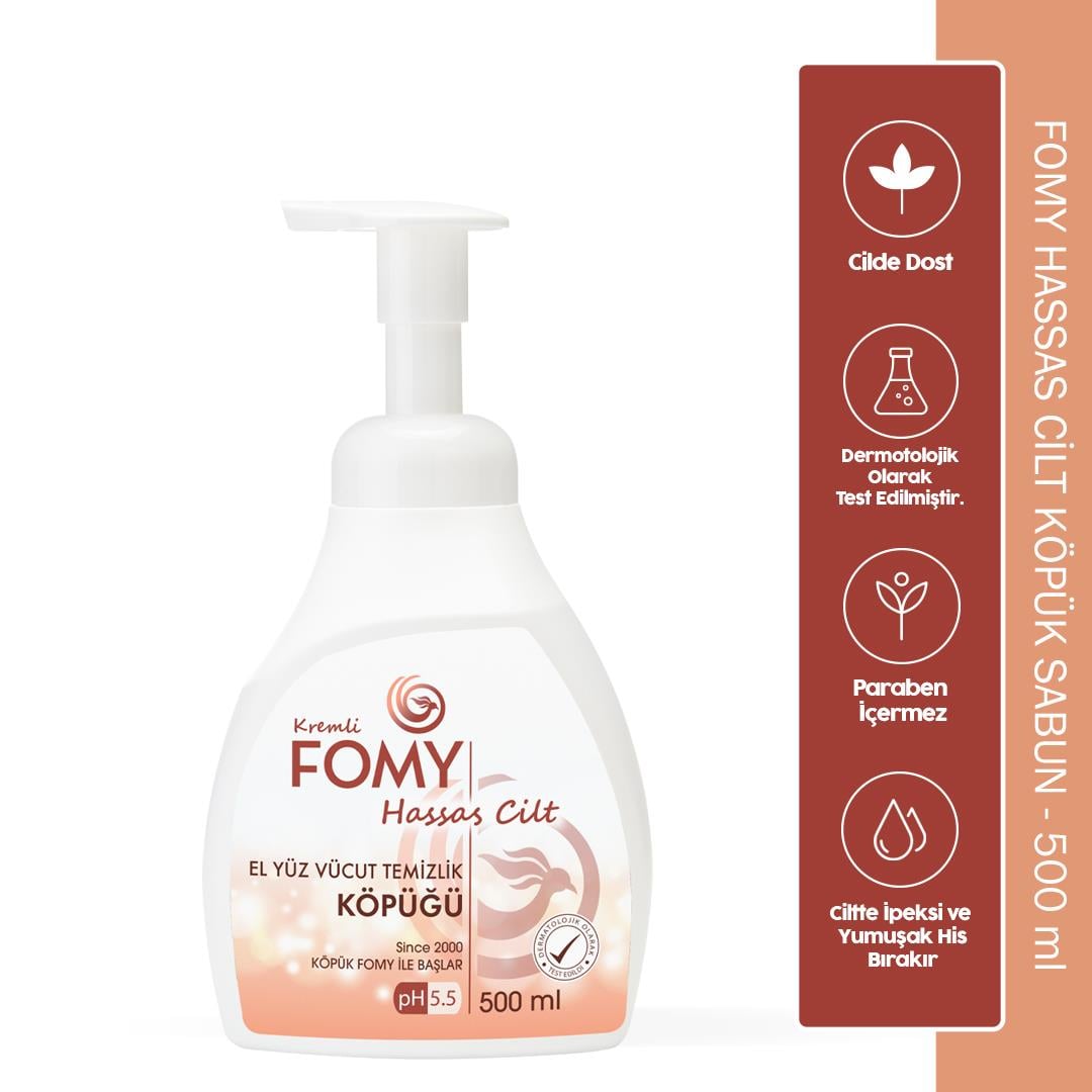 FOMY Hassas Cilt Köpük Sabun El Yüz Vücut 500 ml