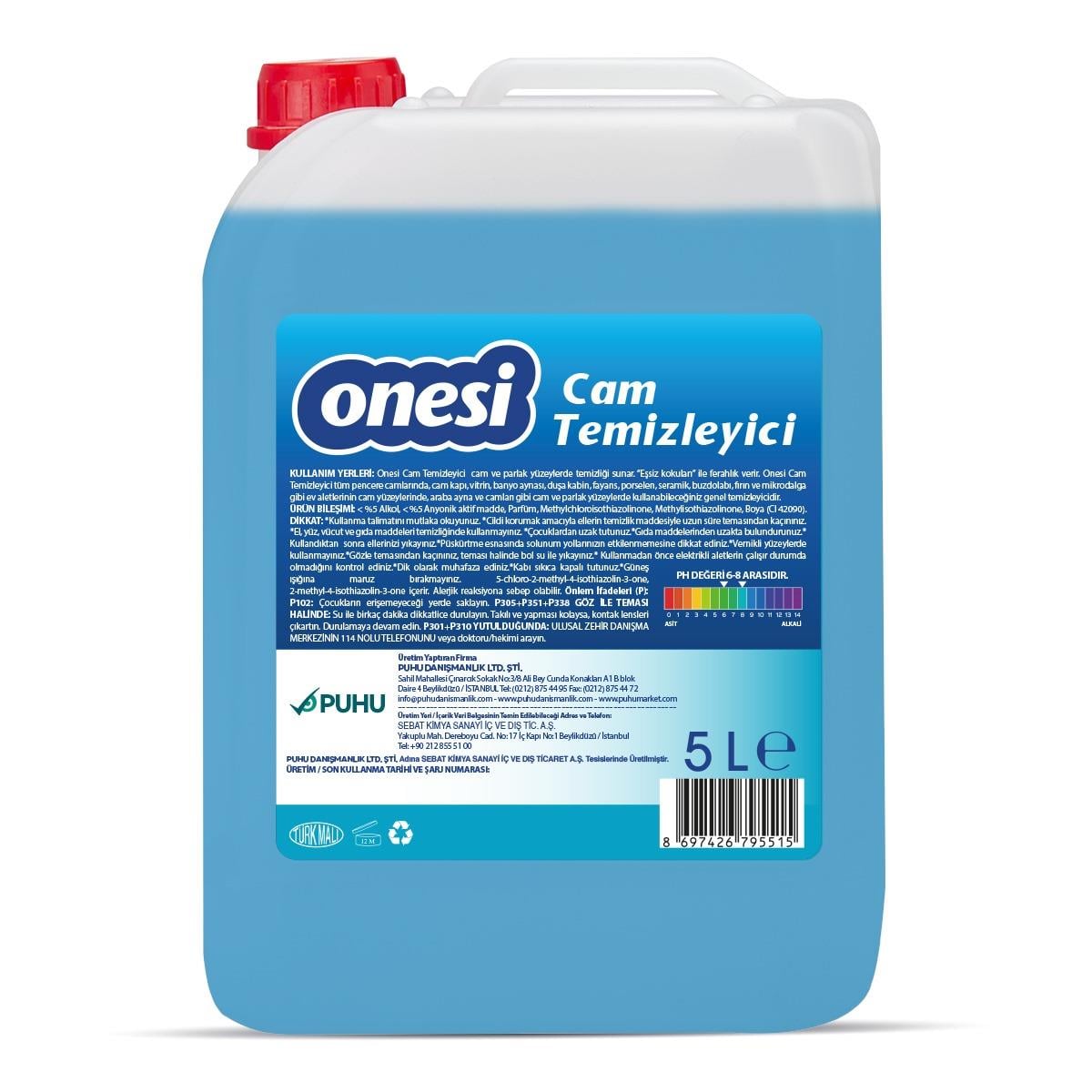 ONESİ Cam Temizleme Deterjanı 5L