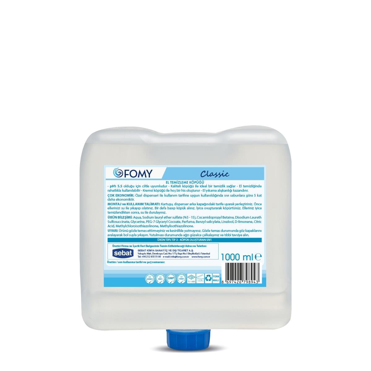 SENSÖRLÜ 1000 ML CLASSİC KÖPÜK SABUN