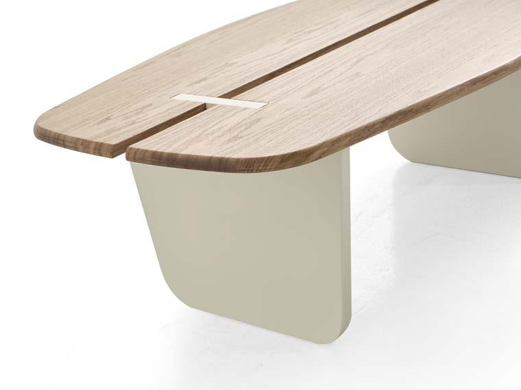 210 Orta Sehpa Doğal Ahşap Gövde Ahşap Ayaklı