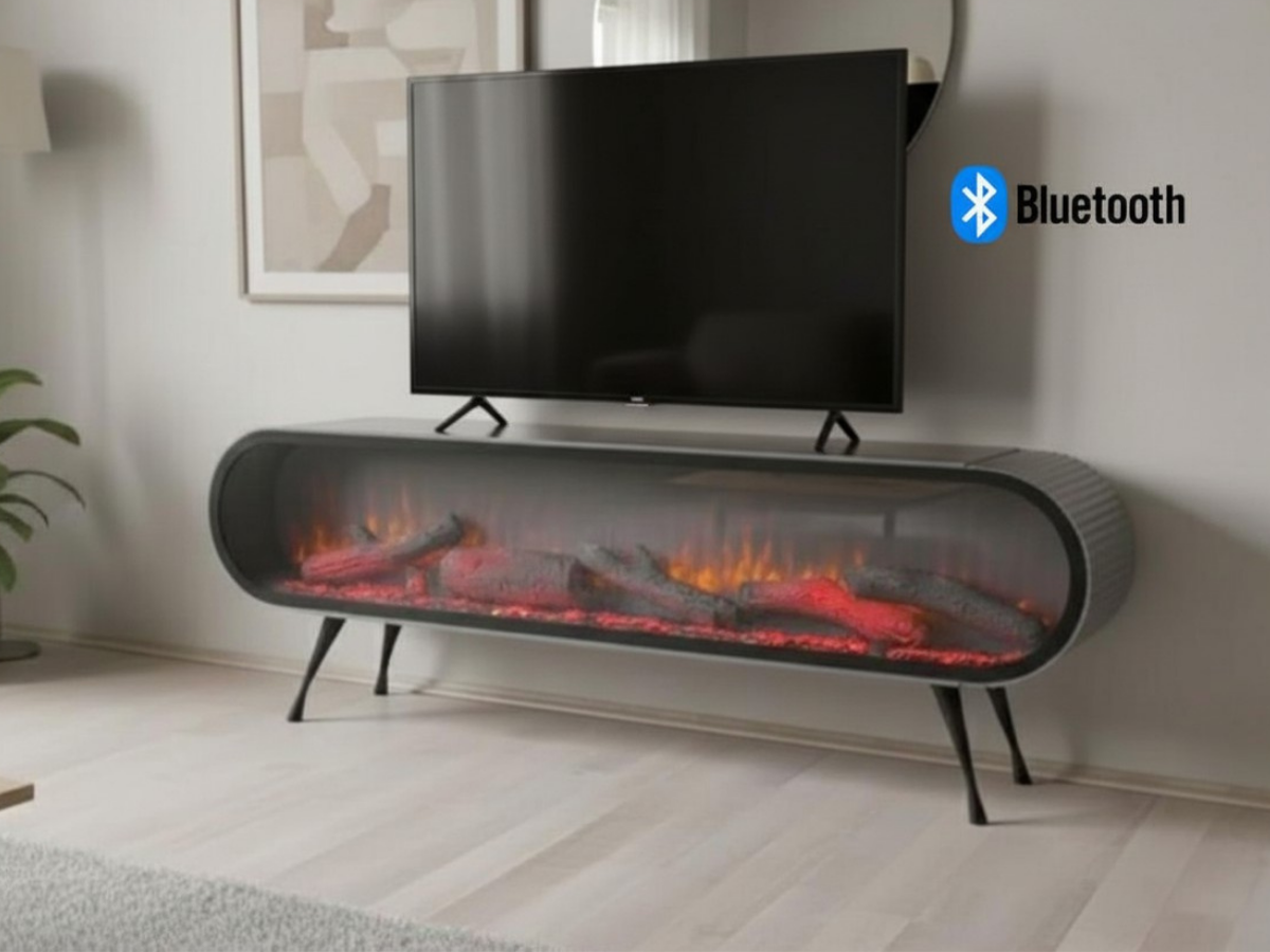 DUO 180 cm Mdf Antrasit Bluetooth Özellikli Tv Ünitesi-Sehpası