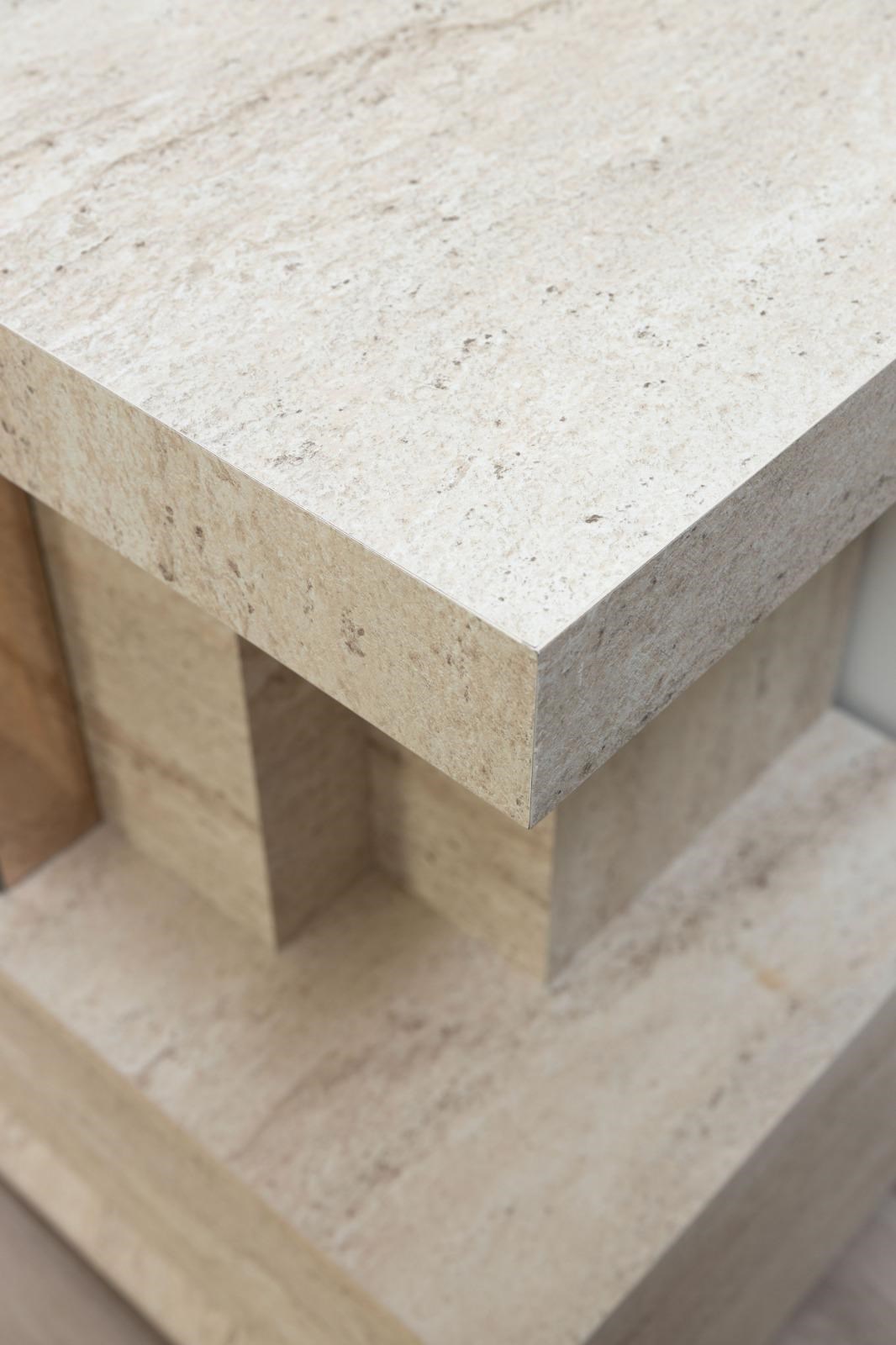 Efes Mdf Şömineli Traverten Bluetooth Bağlantılı Renk Değişimli Tv Ünitesi