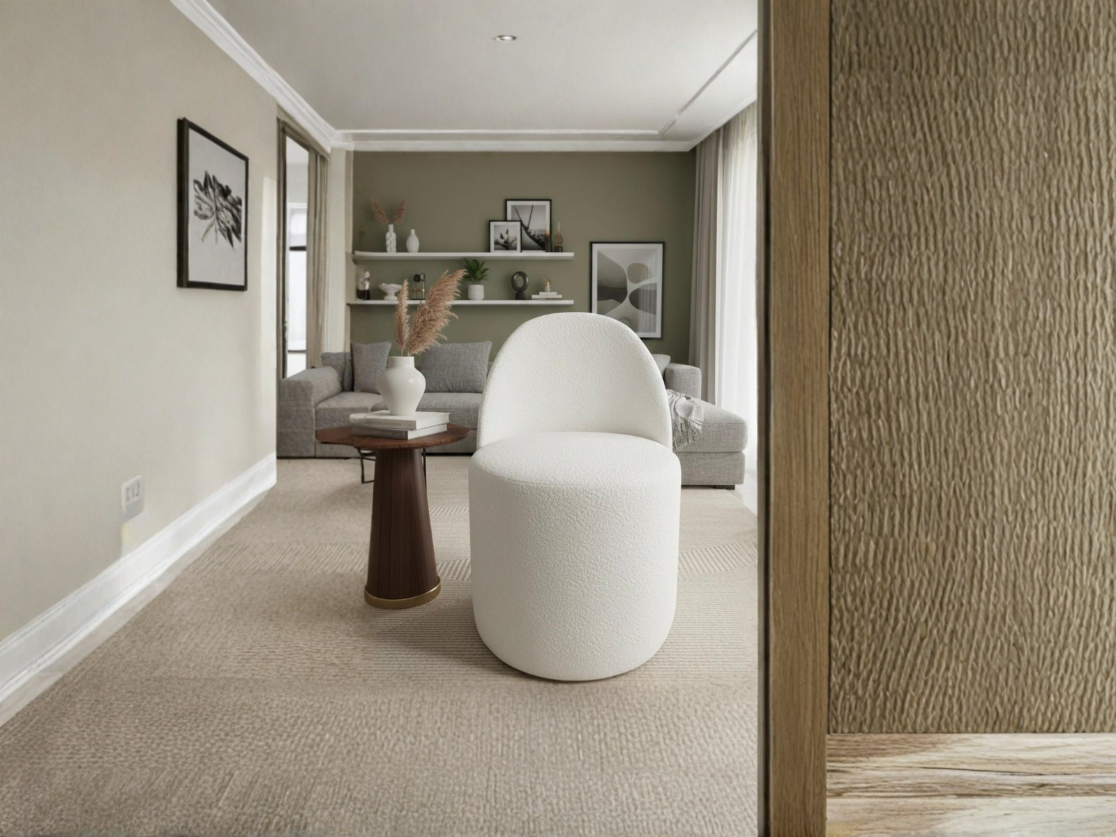 Lotus Modern Silinebilir Kumaşlı Puf