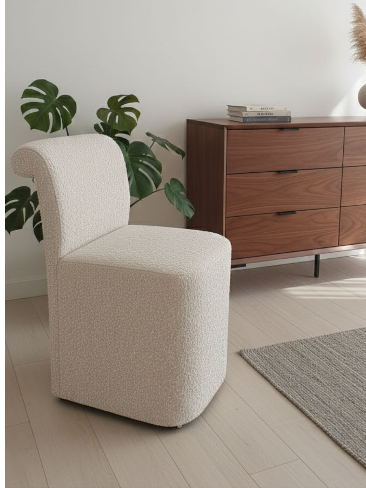 Lora Modern Silinebilir Kumaşlı Sırtlı Puf 