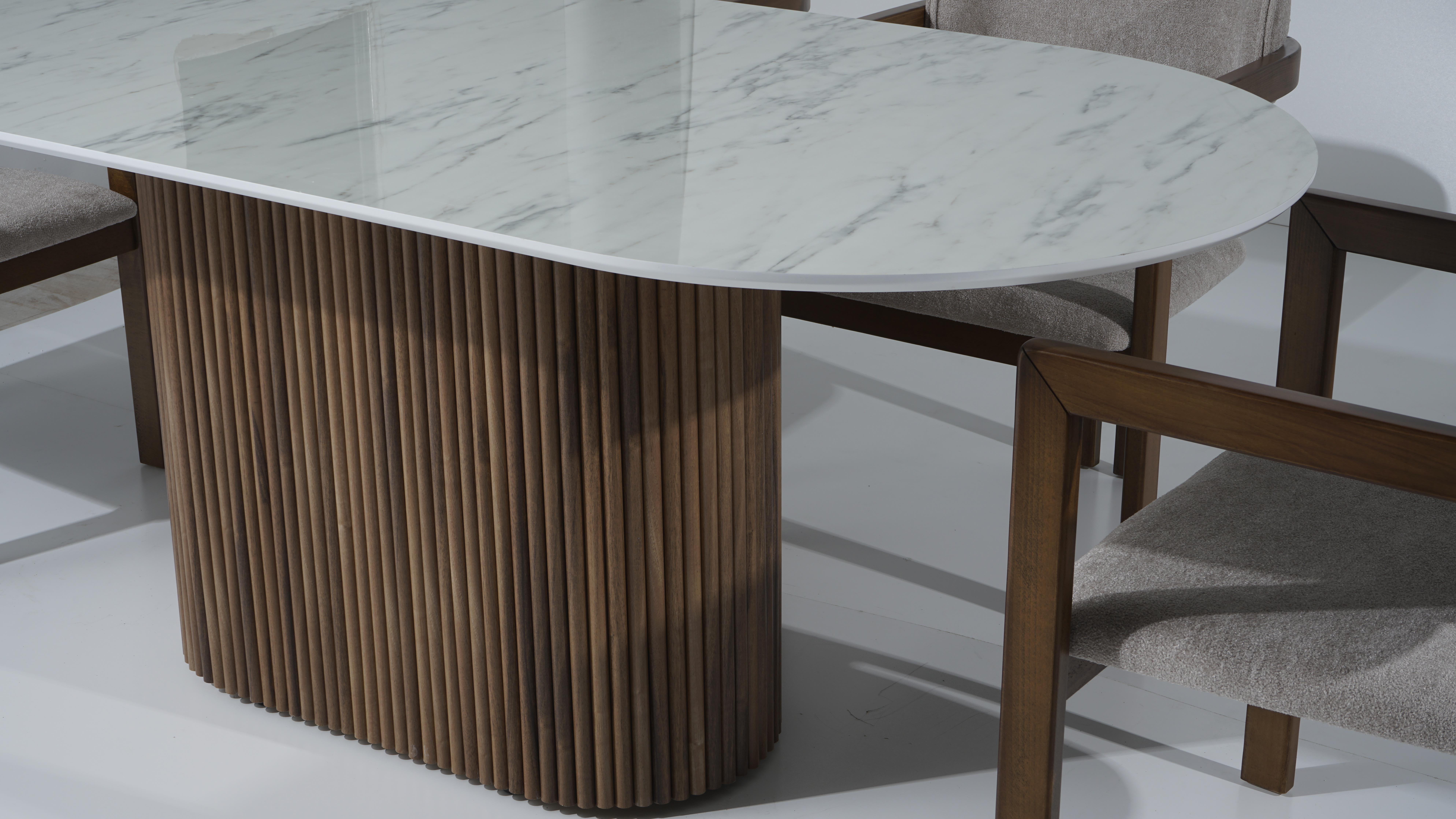 Marina Mdf Mermer Baskı Masa Sandalye