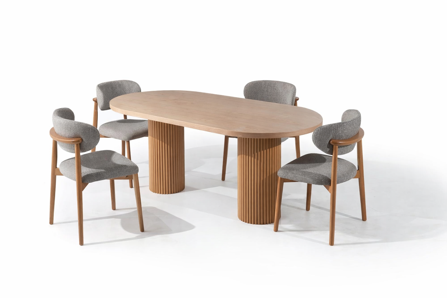 Nevada Mdf Kayın Masa Sandalye