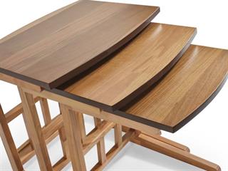  101 Ahşap 3lü Zigon Sehpa Seti