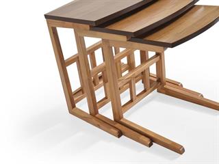  101 Ahşap 3lü Zigon Sehpa Seti