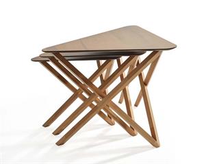  121 Ahşap 3lü Zigon Sehpa Seti