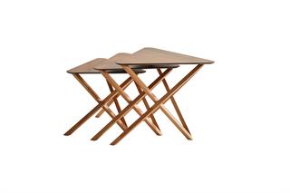  121 Ahşap 3lü Zigon Sehpa Seti