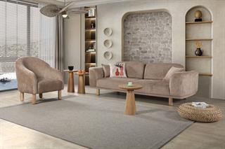  Bohem Ahşap Yataklı Koltuk Takımı