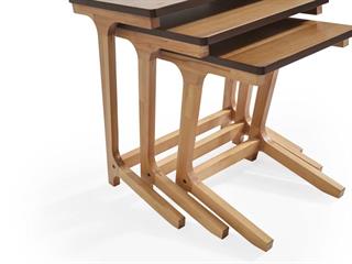 102 Ahşap 3lü Zigon Sehpa Seti