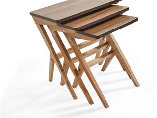 103 Ahşap 3lü Zigon Sehpa Seti