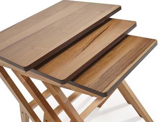 103 Ahşap 3lü Zigon Sehpa Seti