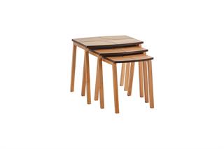 107 Ahşap 3lü Zigon Sehpa Seti