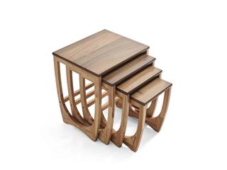 112 Ahşap 4lü Zigon Sehpa Seti