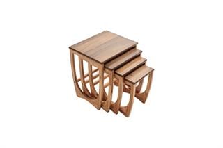 112 Ahşap 4lü Zigon Sehpa Seti