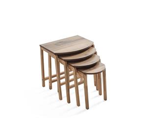 113 Ahşap 4lü Zigon Sehpa Seti