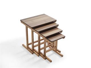 114 Ahşap 4lü Zigon Sehpa Seti