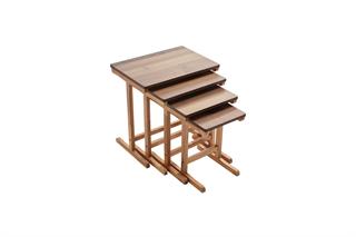 114 Ahşap 4lü Zigon Sehpa Seti