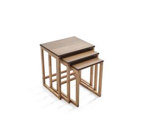 129 Ahşap 3lü Zigon Sehpa Seti