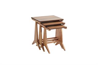 132 Ahşap 3lü Zigon Sehpa Seti