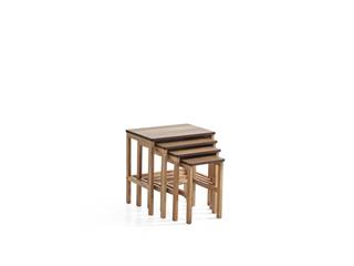 133 Ahşap 4lü Zigon Sehpa Seti