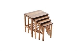 133 Ahşap 4lü Zigon Sehpa Seti