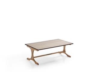 224 Orta Sehpa Doğal Ahşap Gövde Ahşap Ayaklı