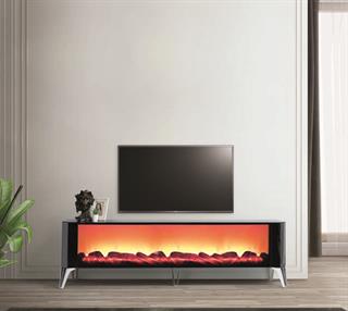 Ares Şömineli Komple Aynalı Tv Ünitesi